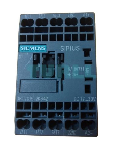 Siemens SIRIUS 3RT2015-2KB42 Power Contactor 7A, 3kW, 24V DC, S00, Spring-Loaded