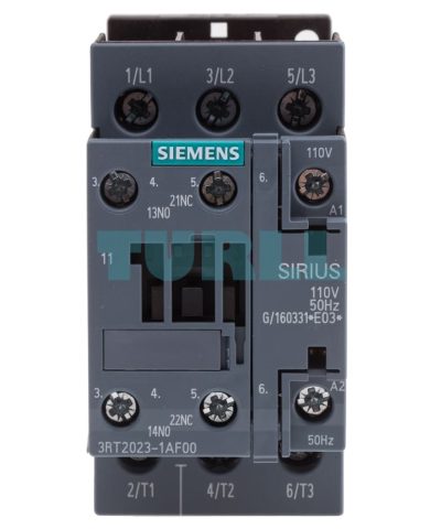 Siemens 3RT2023-1AF00 Power Contactor 9A, 4kW, 110V AC, Size S0