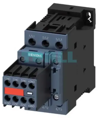 Siemens 3RT2025-1DB44-3MA0 SIRIUS Power Contactor, 17A, 7.5kW, 24V DC, Screw Terminal, Size S0