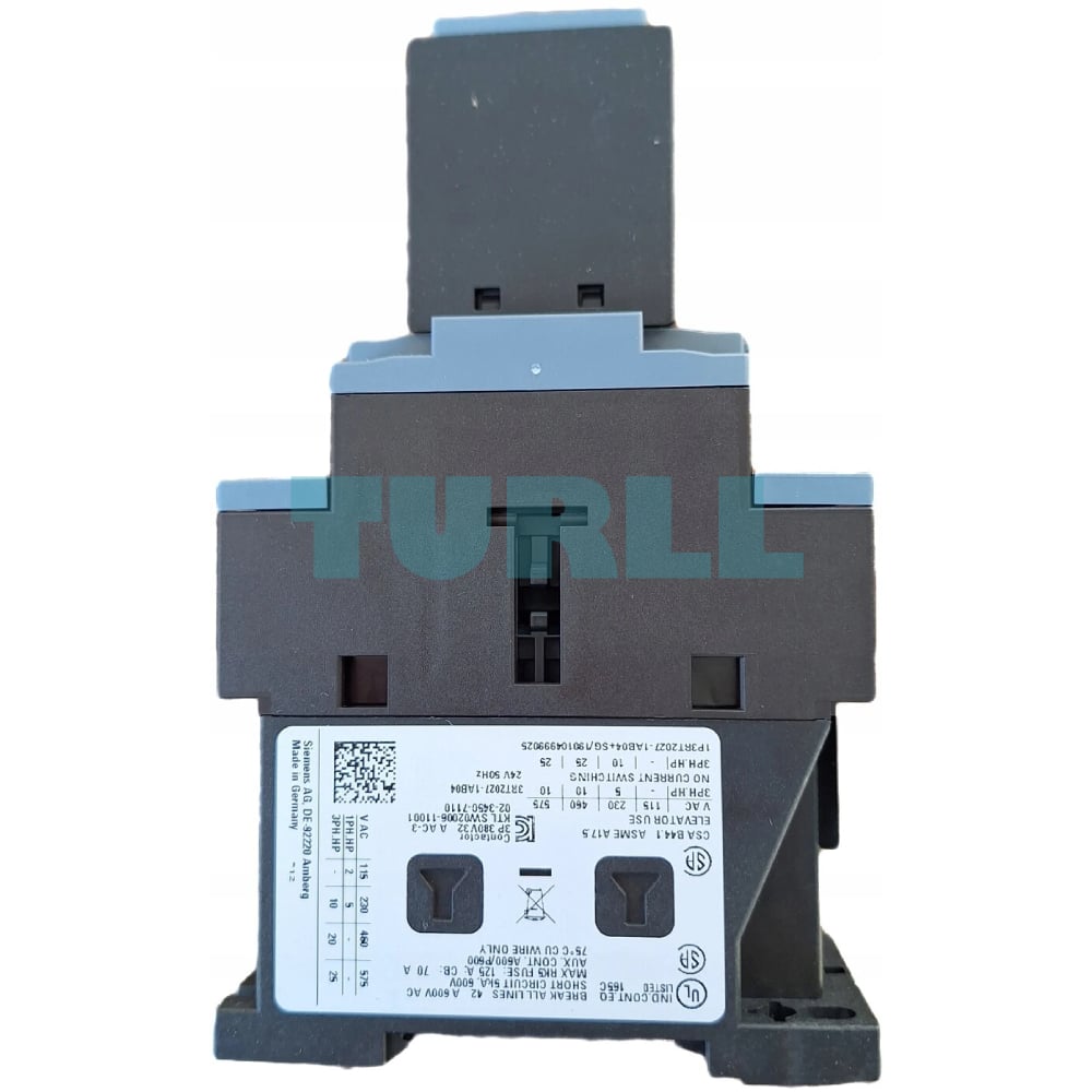 Siemens SIRIUS 3RT2027-1AB04 Power Contactor AC-3e/AC-3, 32A, 15kW, 24V AC, 2 NO + 2 NC Aux Contacts, S0 Size, Screw Terminal Original Brand New 3 Siemens SIRIUS 3RT2027-1AB04 Power Contactor AC-3e/AC-3, 32A, 15kW, 24V AC, 2 NO + 2 NC Aux Contacts, S0 Size, Screw Terminal