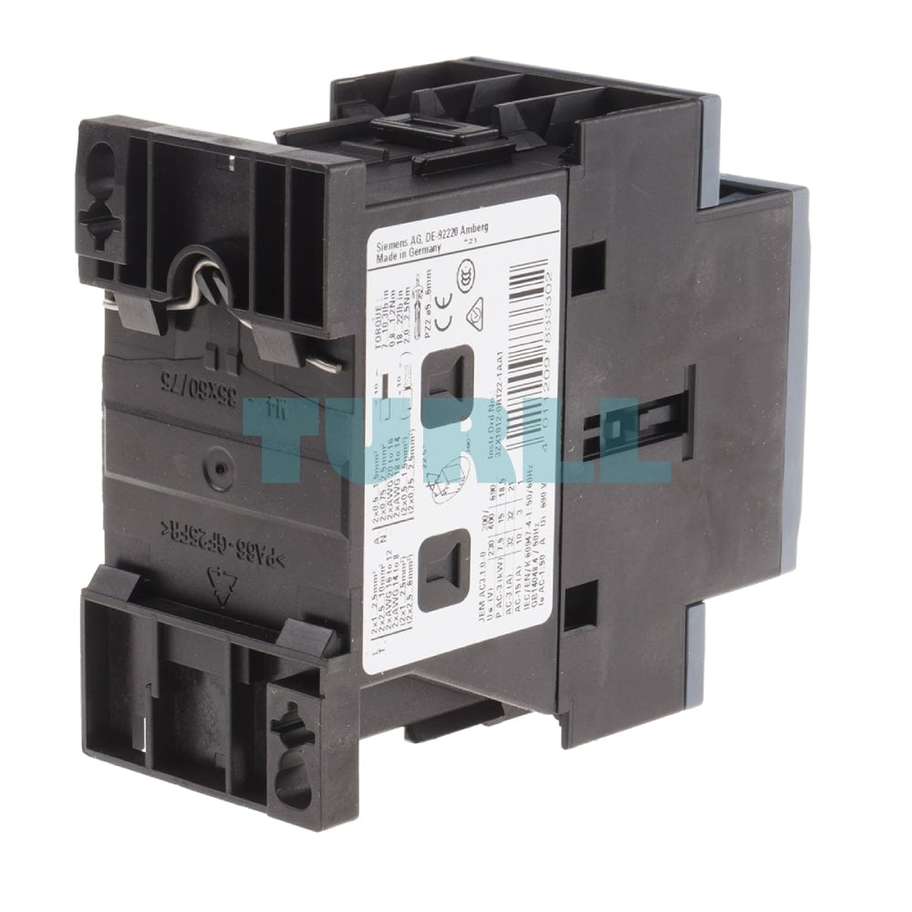 Siemens 3RT2027-1AF00 Power Contactor 3-Pole, 32 A, 15 kW, 110 V AC, SIRIUS S0 Series Original Brand New 3 Siemens 3RT2027-1AF00 Power Contactor 3-Pole, 32 A, 15 kW, 110 V AC, SIRIUS S0 Series