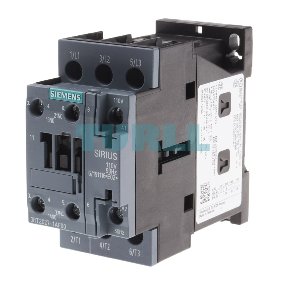 Siemens 3RT2027-1AF00 Power Contactor 3-Pole, 32 A, 15 kW, 110 V AC, SIRIUS S0 Series Original Brand New 2 Siemens 3RT2027-1AF00 Power Contactor 3-Pole, 32 A, 15 kW, 110 V AC, SIRIUS S0 Series