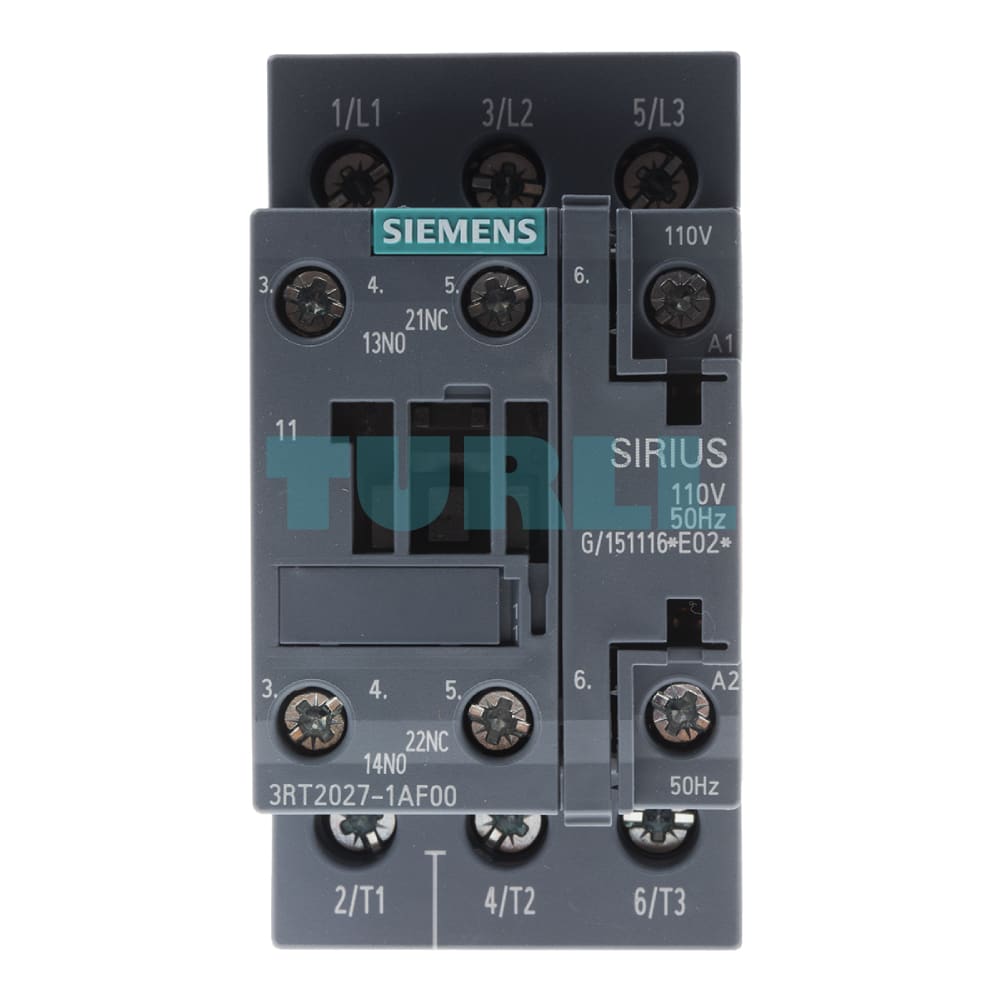 Siemens 3RT2027-1AF00 Power Contactor 3-Pole, 32 A, 15 kW, 110 V AC, SIRIUS S0 Series Original Brand New 1 Siemens 3RT2027-1AF00 Power Contactor 3-Pole, 32 A, 15 kW, 110 V AC, SIRIUS S0 Series