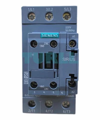Siemens 3RT2035-1AN20 SIRIUS Power Contactor 41A, 18.5kW, 220V AC Coil, S2 Frame Size