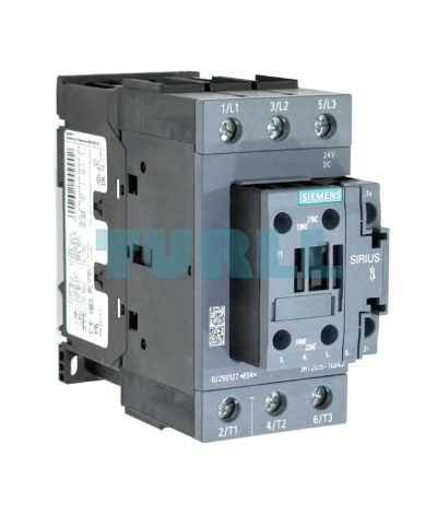 Siemens 3RT2035-1KB40 Power Contactor AC-3e/AC-3, 41A, 18.5kW, 24V DC, S2 Frame