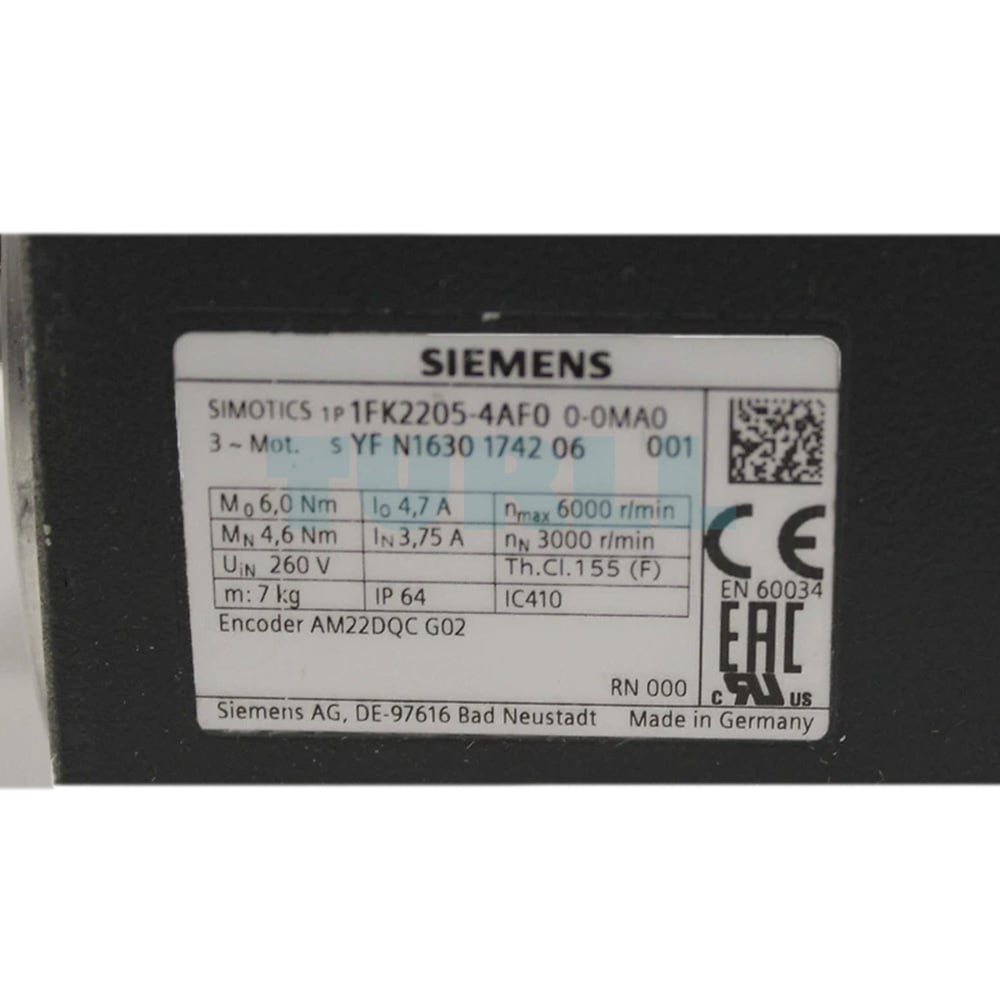 1FK2205-4AF00-0MA0 SIEMENS Exclusive SIMOTICS S-1FK2 CT Servo Motor Original Brand New 3 1FK2205-4AF00-0MA0 SIEMENS SIMOTICS S-1FK2 CT Servo Motor Original Brand New