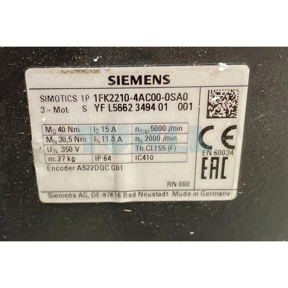 1FK2210-4AC00-0SA0 SIEMENS Exclusive SIMOTICS S-1FK2 CT Servo Motor Original Brand New 2 1FK2210-4AC00-0SA0 SIEMENS SIMOTICS S-1FK2 CT Servo Motor Original Brand New