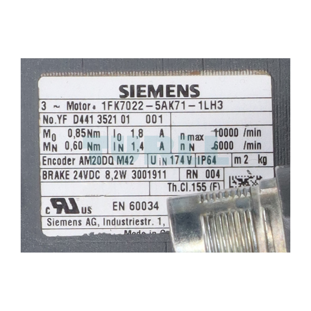 1FK7022-5AK71-1LH3 SIEMENS Exclusive SIMOTICS S-1FK7 Compact Servo Motor Original Brand New 6 1FK7022-5AK71-1LH3 SIEMENS SIMOTICS S-1FK7 Compact Servo Motor Original Brand New