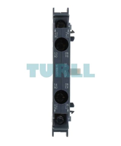 Siemens 3RH1921-1JA11 SIRIUS Auxiliary Switch Block, 1 NO + 1 NC, Lateral Side Mount, Screw Terminal, For 3RT1 Contactors