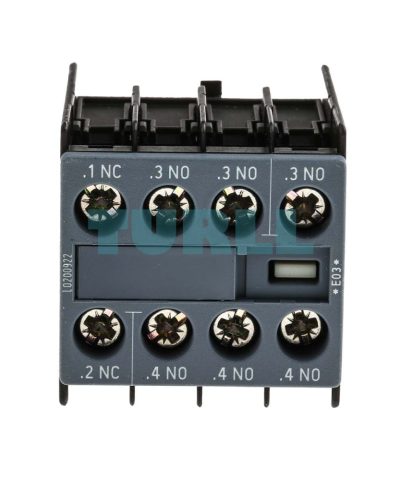 Siemens 3RH2911-1HA31 Auxiliary Switch, 3NO + 1NC Front Mount for 3RT2 & 3RH2 Contactors