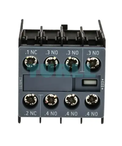 Siemens 3RH2911-1HA31 Auxiliary Switch, 3NO + 1NC Front Mount for 3RT2 & 3RH2 Contactors