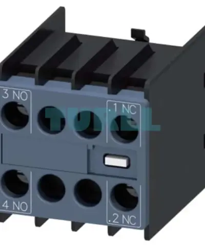 Siemens 3RH2911-1NF11 Auxiliary Switch 1 NO + 1 NC, Solid-State Compatible, Front Mount, for 3RT2 & 3RH2 Contactors