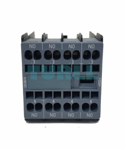 Siemens 3RH2911-2FA40 Auxiliary Switch, Front-Mounted, 4 NO, Spring-Loaded Terminal for 3RT2 & 3RH2 Contactors