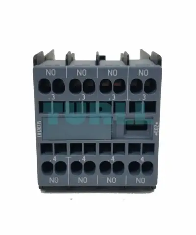 Siemens 3RH2911-2FA40 Auxiliary Switch, Front-Mounted, 4 NO, Spring-Loaded Terminal for 3RT2 & 3RH2 Contactors