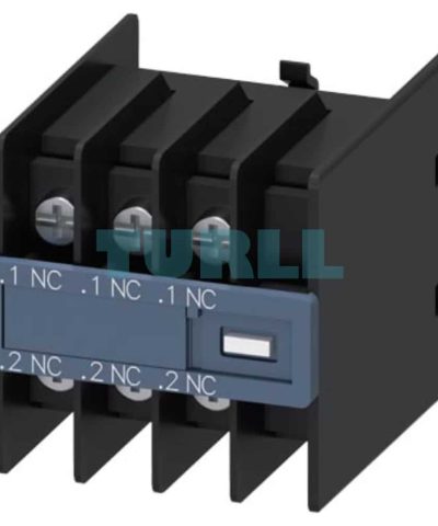 Siemens 3RH2911‑4HA03 Auxiliary Switch Block 3 NC, Front Mount, Ring Cable Lug, For 3RT2 / 3RH2 Contactors