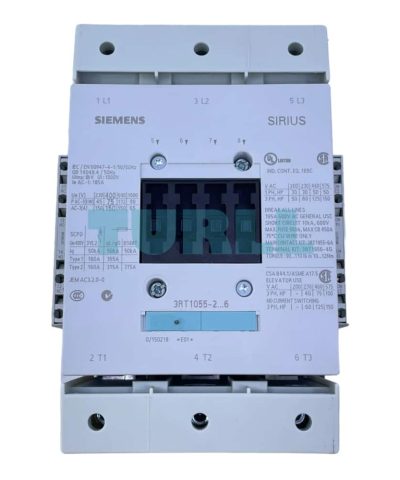 Siemens 3RT1055-2AP36 Power Contactor 150A, 75kW / 400V AC, 3-Pole with Auxiliary Contacts