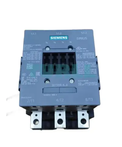 Siemens SIRIUS 3RT1056-6AB36 Power Contactor 185A, 90kW, 23-26V AC/DC Coil, S6, Busbar