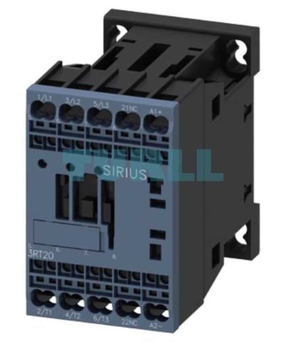 Siemens 3RT2018-2BB42-0CC0 SIRIUS 3RT20 Power Contactor 16A, 7.5kW, 400V, 24V DC Coil, Spring-Loaded, S00