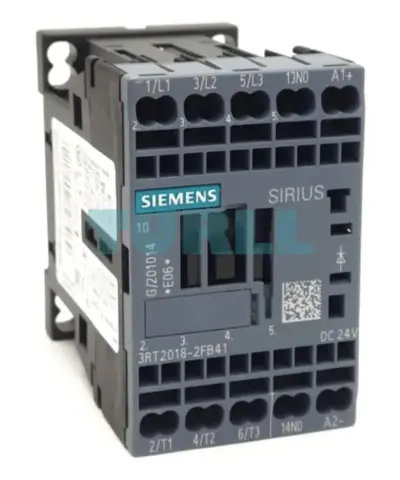 Siemens 3RT2018-2FB41 Power Contactor, S00, 16A, 7.5kW, 24V DC, 1 NO, Spring-Loaded
