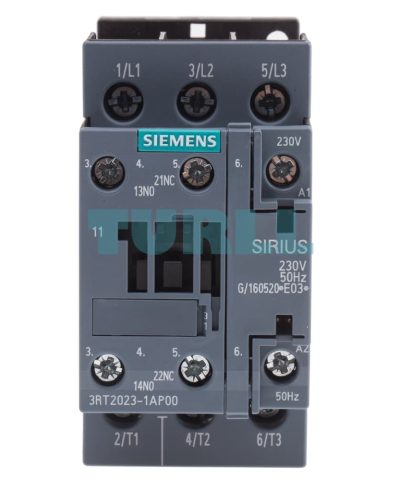 Siemens 3RT2046-1AG20 Power Contactor SIRIUS 3RT2 95A, 45kW, 110V AC Coil, Size S3, Screw Terminal