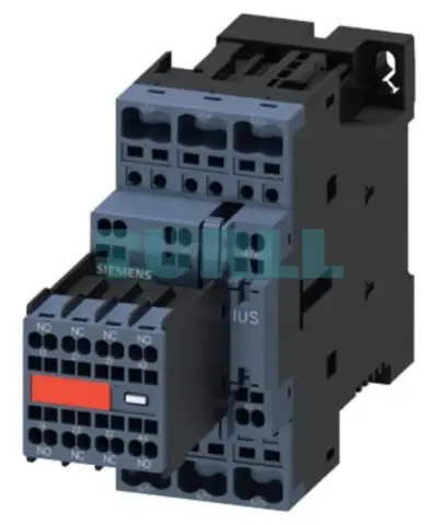 Siemens 3RT2023-2FB44-3MA0 Power Contactor 9A, 4kW, 400V, 3-Pole, 24V DC Coil, 2NO+2NC Auxiliary Contacts