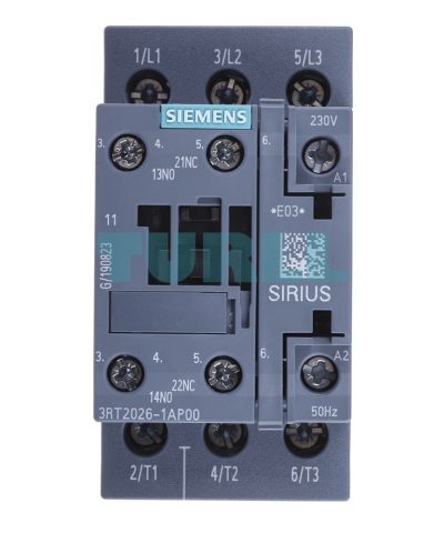 Siemens 3RT2026-1AP00 Contactor, 25A, 11kW, 230V AC, S0, SIRIUS
