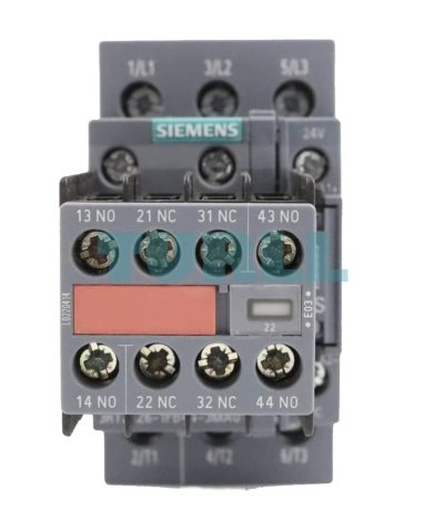 Siemens SIRIUS 3RT2026-1FB44-3MA0 Power Contactor AC-3e/AC-3, 25A, 11kW, 24V DC Coil, Screw Terminal, Size S0