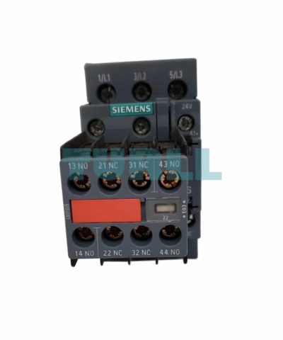 Siemens 3RT2027-1FB44-3MA0 SIRIUS 3RT2 Power Contactor, 3-Pole, 32A, 15kW, 24V DC Coil, Size S0, Screw Terminals