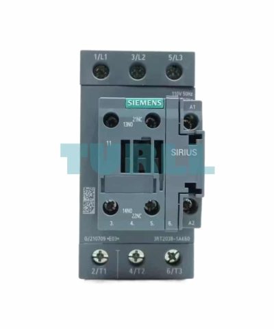 Siemens 3RT2038-1AK60 SIRIUS Power Contactor, 80A, S2, 1 NO+1 NC