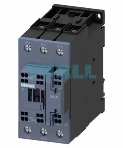 Siemens 3RT2038-3KB40 Power Contactor, 80A 37kW 400V, 3-Pole, 24V DC, Motor Control Contactor