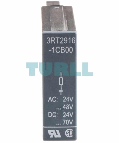 Siemens SIRIUS 3RT2916-1CB00 RC Element Surge Suppressor, 24-48V AC / 24-70V DC for 3RT2.1 Contactor