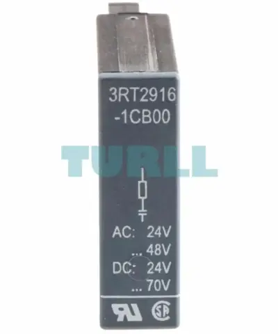 Siemens SIRIUS 3RT2916-1CB00 RC Element Surge Suppressor, 24-48V AC / 24-70V DC for 3RT2.1 Contactor