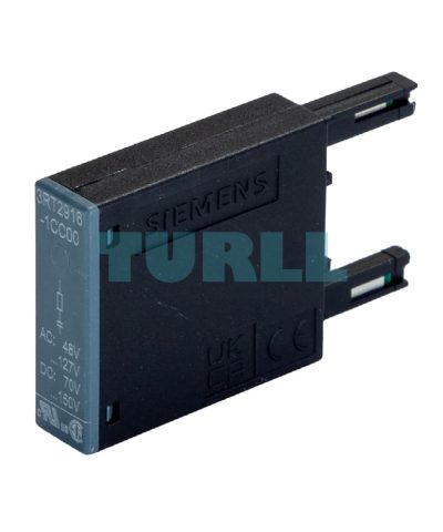 Siemens 3RT2916-1CC00 Surge Suppressor, RC-Element, 48-127 V AC / 70-150 V DC for SIRIUS 3RT2.1 & 3RH2 Contactors