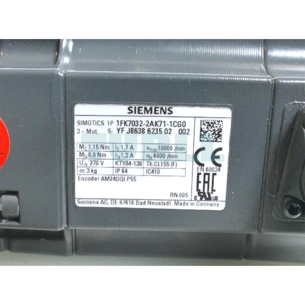 1FK7032-2AK71-1CG0 SIEMENS Exclusive SIMOTICS S-1FK7-CT Synchronous Motor Original Brand New 6 SIEMENS 1FK7032-2AK71-1CG0 SIMOTICS S-1FK7-CT Exclusive Synchronous Motor
