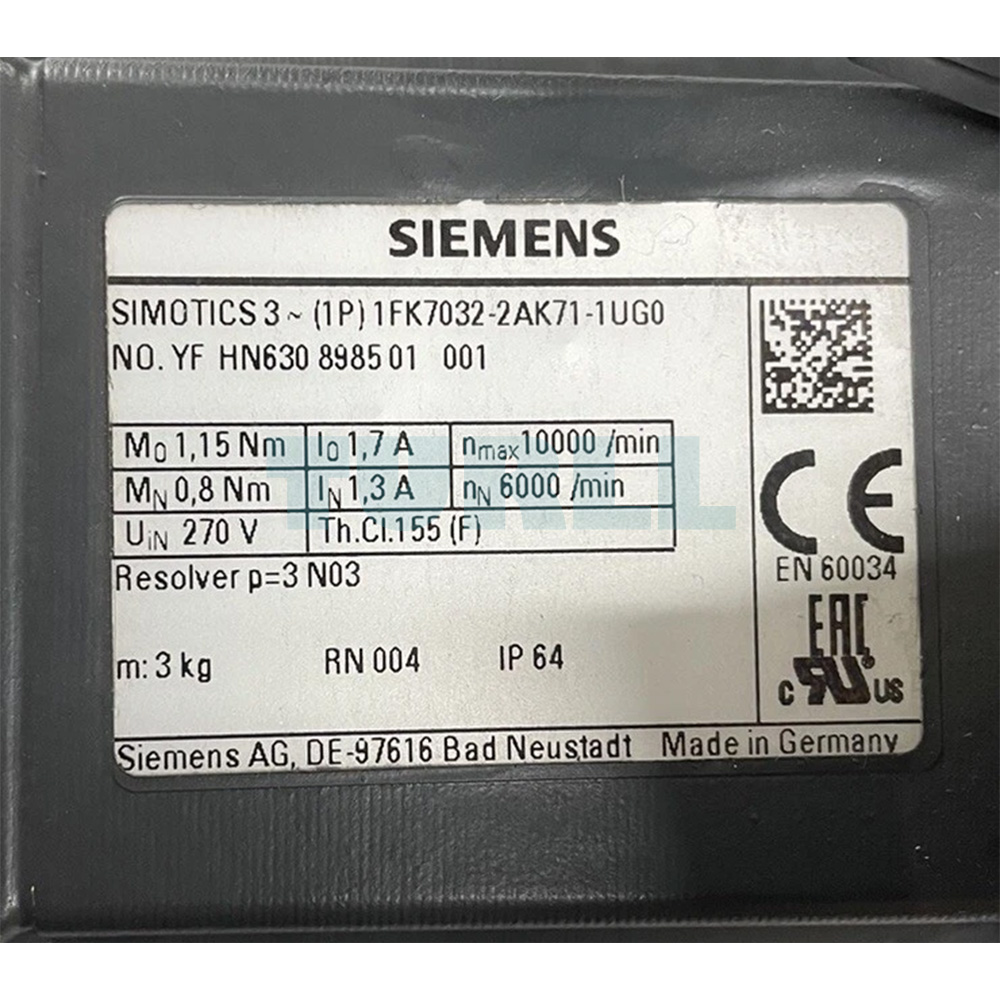 1FK7032-2AK71-1UG0 SIEMENS Exclusive SIMOTICS S-1FK7 Synchronous Motor Original Brand New 3 SIEMENS 1FK7032-2AK71-1UG0 SIMOTICS S-1FK7 Exclusive Synchronous Motor