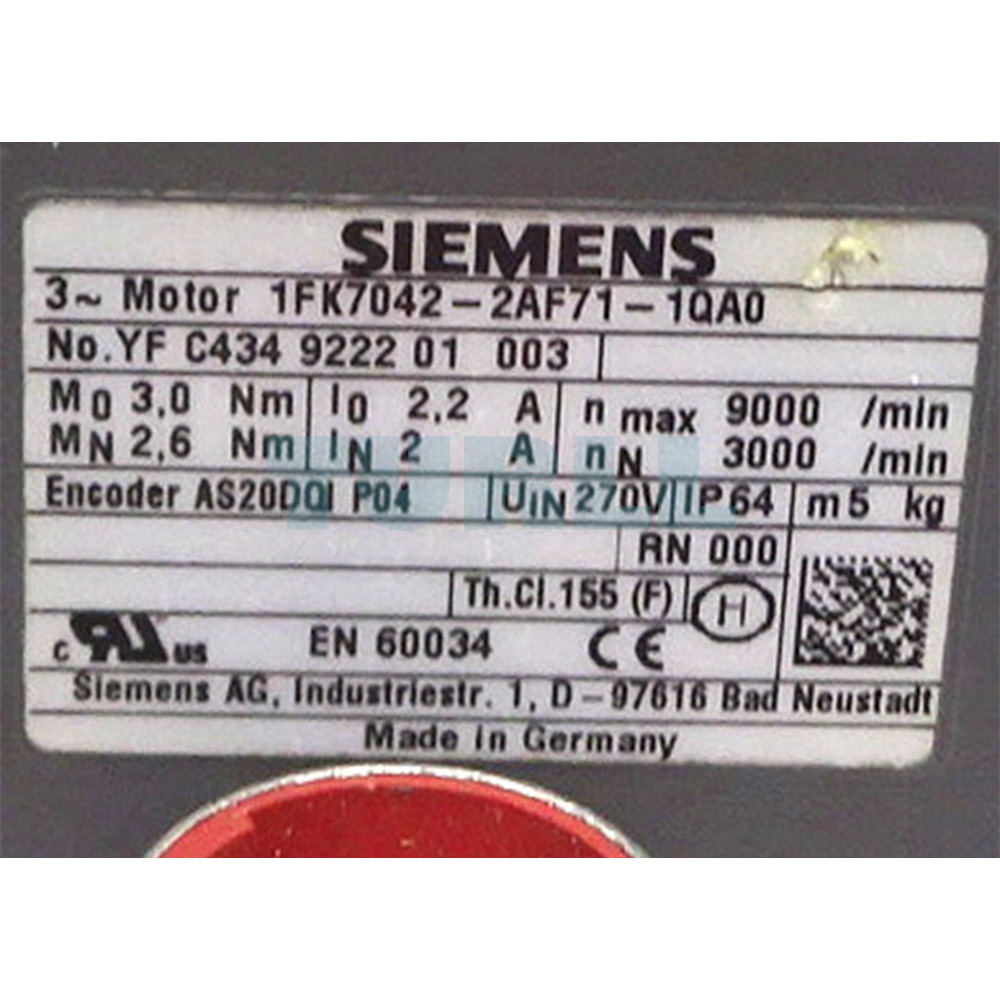 1FK7042-2AF71-1QA0 SIEMENS Exclusive SIMOTICS S-1FK7 Synchronous Motor Original Brand New 2 1FK7042-2AF71-1QA0 SIEMENS SIMOTICS S-1FK7 Synchronous Motor