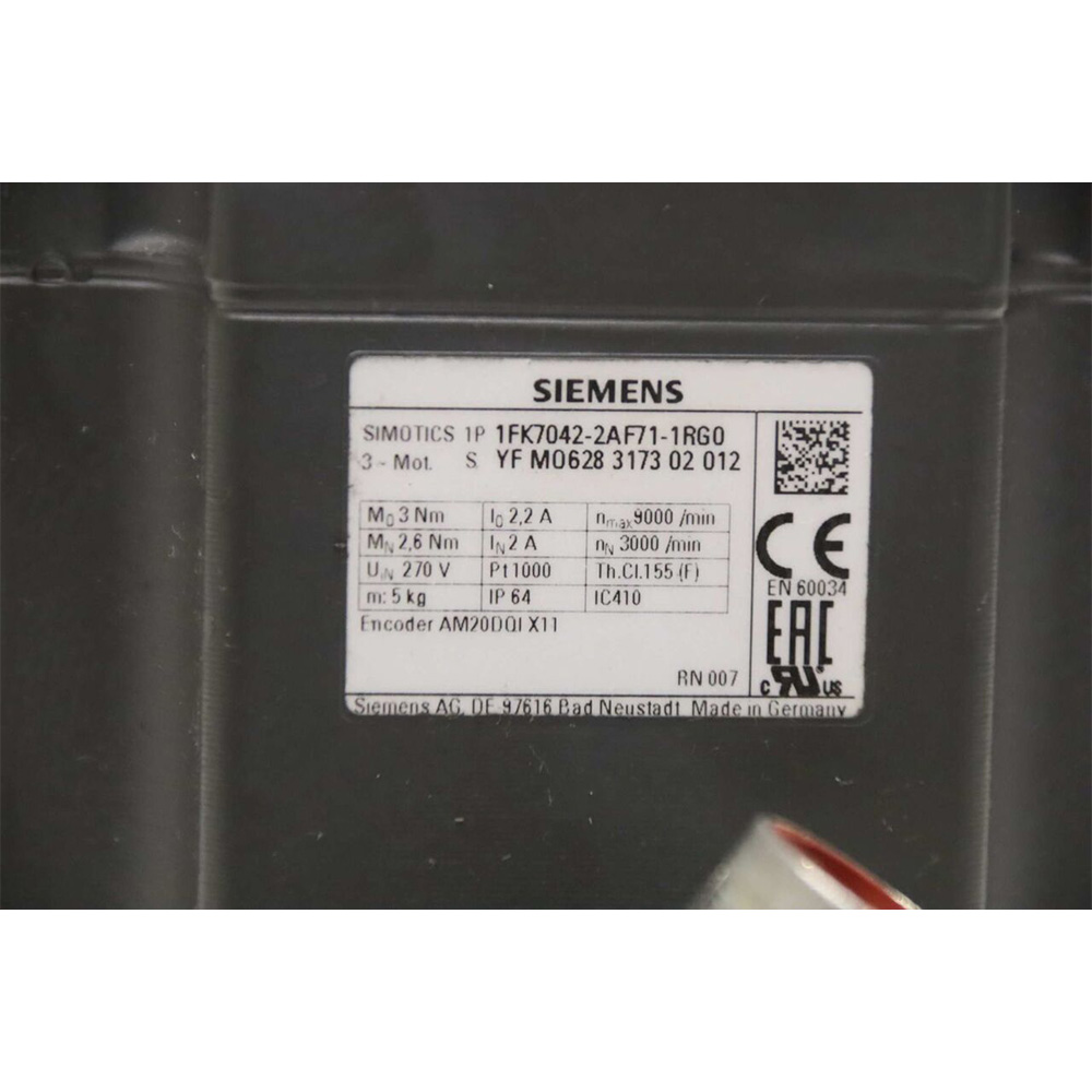 1FK7042-2AF71-1RG0 SIEMENS Exclusive SIMOTICS S-1FK7 Synchronous Motor Original Brand New 3 1FK7042-2AF71-1RG0 SIEMENS SIMOTICS S-1FK7 Synchronous Motor