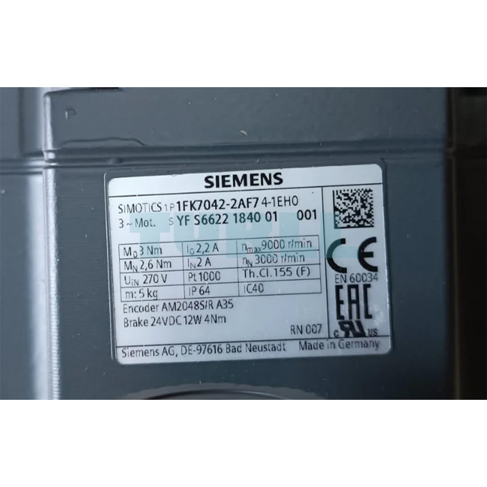 1FK7042-2AF74-1EH0 SIEMENS Exclusive SIMOTICS S Synchronous Motor Original Brand New 2 1FK7042-2AF74-1EH0 SIEMENS SIMOTICS S synchronous motor