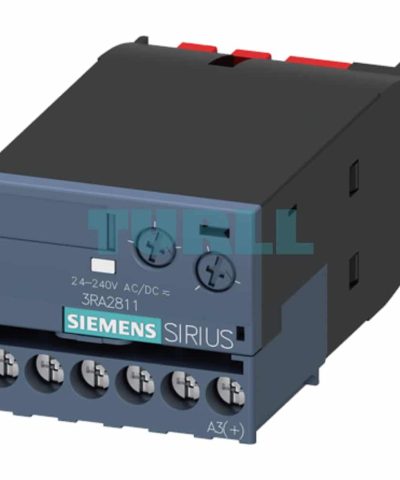Siemens 3RA2811-1CW10 Electronic Timing Relay, ON-Delay, Semiconductor Output, 24-240V AC/DC