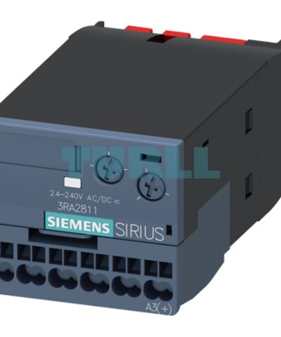 Siemens 3RA2811-2CW10 Electronic ON-Delay Timing Relay, 0.05-100s, 24-240V AC/DC