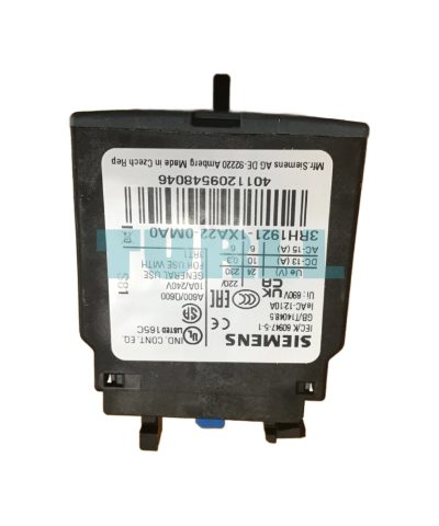 Siemens 3RH1921-1XA22-0MA0 Front-Side Auxiliary Switch, 2 NO + 2 NC Contacts for 3RT1 Contactors
