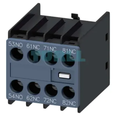 Siemens 3RH2911-1GA13 Auxiliary Switch Block, Front-Mount, 1 NO + 3 NC, Screw Terminal