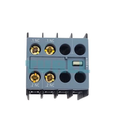 Siemens 3RH2911-1HA02 Auxiliary Switch Block, Front-Mount, 2 NC, Screw Terminal