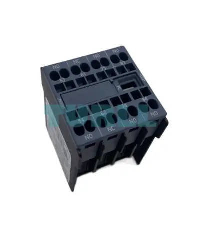 Siemens 3RH2911-2GA31 Auxiliary Switch, 3 NO + 1 NC, Front Mount, Spring-Loaded Terminal