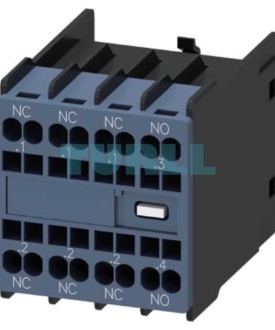 Siemens 3RH2911-2HA13 Auxiliary Switch, Front Mount, 1 NO + 3 NC, Spring-Loaded Terminal