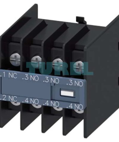 Siemens 3RH2911-4HA31 Auxiliary Switch, 3 NO + 1 NC, Front Mount, Ring Cable Lug Connection
