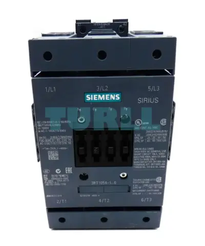 Siemens 3RT1054-1AF36 Power Contactor 115 A, 55 kW, 3-Pole, AC/DC Coil 110-127 V