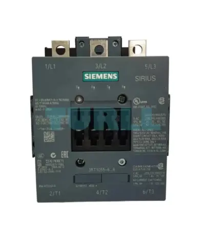 Siemens, 3RT1055-6AR36, power contactor, 150A, 75kW, 400V, AC/DC coil 440-480V, 3-pole