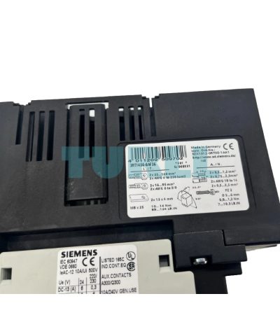 Siemens 3RT1456-6AF36 Power Contactor AC-1, 275A, 690V, 3-Pole with 2 NO + 2 NC Contact