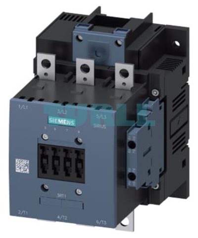 Siemens 3RT1456-6AS36 Power Contactor AC-1, 275A, 690V, 3-Pole, Screw Terminal, Auxiliary Contacts